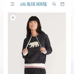 Little Blue House Charcoal Bear Women's Heritage Pullover Hoodie